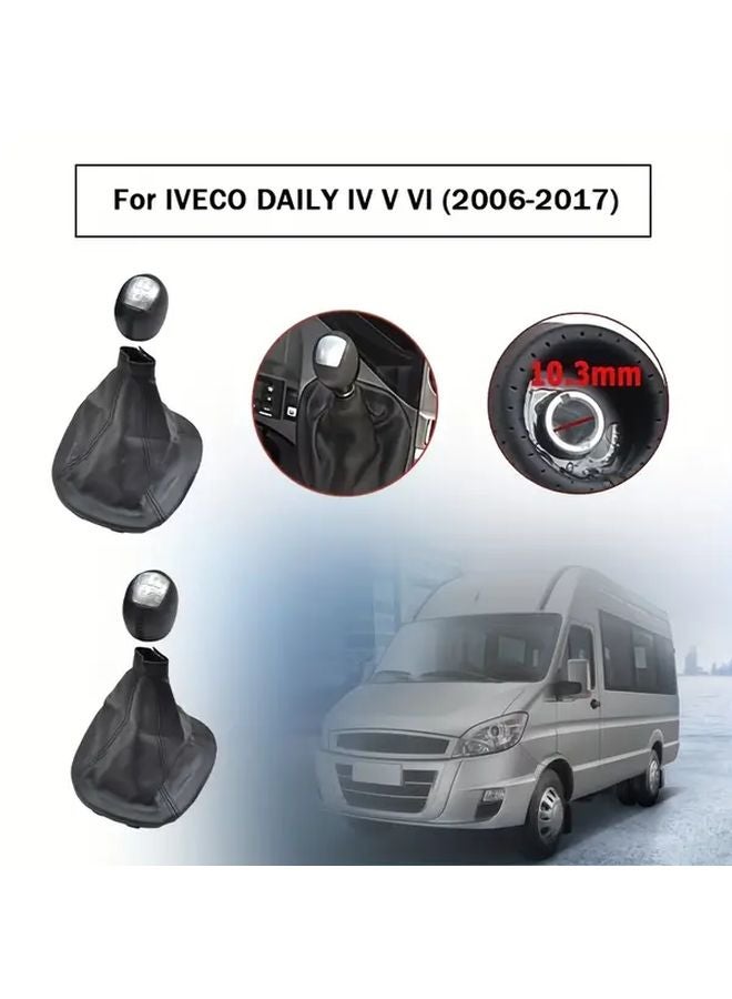 IVECO DAILY 2006 2017 5 6 Speed Gear Shift Knob Leather Boot Model 6 Gears - Image 2
